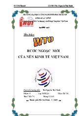 Tiểu luận WTO bước ngoặc mới nền kinh tế Việt Nam