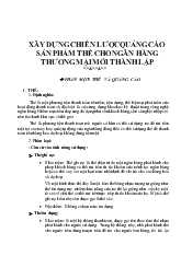 Tiểu luận Xây dựng chiến lược quảng cáo sản phẩm thẻ cho ngân hàng thương mại mới thành lập