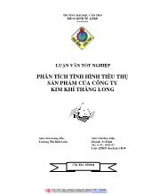 Phân tích tình hình tiêu thụ sản phẩm của công ty kim khí Thăng Long