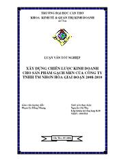 Xây dựng chiến lược cho công ty TNHH thương mại Nhơn Hòa