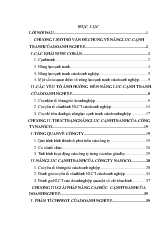 Năng lực cạnh tranh của công ty cổ phần Lâm sản Nam Định