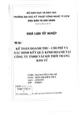 Kế toán doanh thu - Chi phí và xác định kết quả kinh doanh tại công ty TNHH vải sợi thời trang Kim Vũ