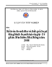 Kế toán doanh thu và kết quả hoạt động kinh doanh tại công ty cổ phần bảo hiểm nhà rồng năm 2008