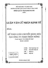 Kế toán luân chuyển hàng hóa tại công ty TNHH Thần Nông