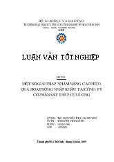 Một số giải pháp nhằm nâng cao hiệu quả hoạt động nhập khẩu tại công ty cổ phần săt thép Cửu Long