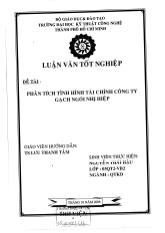 Phân tích tình hình tài chính công ty gạch ngói Nhị Hiệp