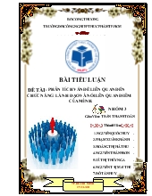 Phân tích vấn đề liên quan đến chức năng lãnh đạo và nói lên quan điểm của mình