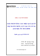 Giải pháp nâng cao hiệu quả quản trị nguồn nhân lực tại công ty cổ phần xây dựng và kinh doanh Địa ốc Hòa Bình
