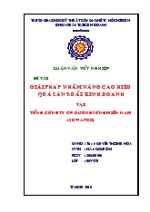 Giải pháp nhằm nâng cao hiệu quả sản xuất kinh doanh tại tổng công ty CP đường sông Miền Nam (sowatco)