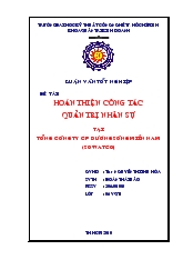 Hoàn thiện công tác quản trị nhân sự tại Tổng Công ty Cổ phần Đường sông Miền Nam