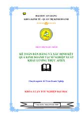 Kế toán bán hàng và xác định kết quả kinh doanh tại xí nghiệp xuất khẩu lương thực (afiex)