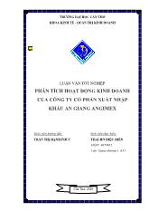 Phân tích hoạt động kinh doanh của công ty cổ phần xuất nhập khẩu An Giang angimex