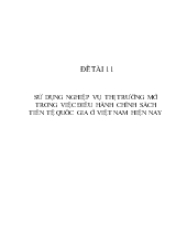Sử dụng nghiệp vụ thị trường mở trong việc điều hành chính sách tiền tệ quốc gia tại Việt Nam hiện nay