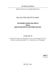 Thử nghiệm thương mại điện tử Trong kinh doanh một số sản phẩm văn hóa
