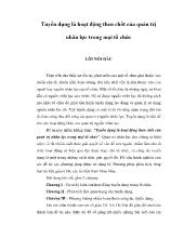 Tuyển dụng là hoạt động then chốt của quản trị nhân lực trong mọi tổ chức