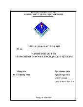 Vấn đề độc quyền trong kinh doanh xăng dầu tại Việt Nam
