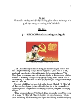 Mối quan hệ biện chứng giữa vấn đề dân tộc và giai cấp trong tư tưởng Hồ Chí Minh