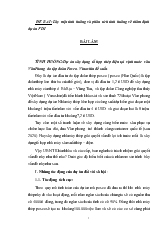 Đề tài Lấy một tình huống và phân tích tình huống về thẩm định dự án FDI
