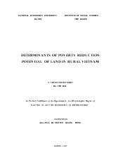 Determinants of poverty reduction potential of land in rural vietnam