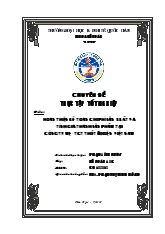 Chuyên đề Hoàn thiện kế toán chi phí sản xuất và tính giá thành sản phẩm tại công ty mẹ tổng công ty thiết bị điện Việt Nam