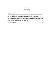 Tiểu luận Tư tưởng Hồ Chí Minh về bản chất, đặc trưng bước đi và biện pháp xâu dựng chủ nghĩa xã hội Việt Nam và Đảng ta đã vận dụng tư tưởng đó trong công cuộc đổi mới hiện nay