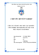 Chuyên đề Công tác tổ chức đấu thầu tại tập đoàn công nghiệp than khoáng sản Việt Nam: Thực trạng và giải pháp