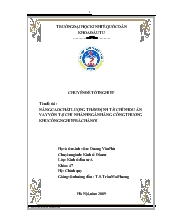 Chuyên đề Nâng cao chất lượng thẩm định tài chính dự án vay vốn tại chi nhánh ngân hàng công thương khu công nghiệp bắc Hà Nội