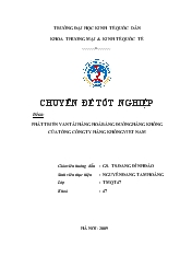 Chuyên đề Phát triển vận tải hàng hoá bằng đường hàng không của tổng công ty hàng không Việt Nam