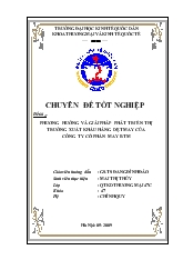 Chuyên đề Phương hướng và giải pháp phát triển thị trường xuất khẩu hàng dệt may của công ty cổ phần may BTM