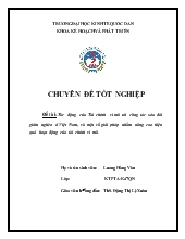 Chuyên đề Tác động của Tài chính vi mô tới công tác xóa đói giảm nghèo ở Việt Nam, và một số giải pháp nhằm nâng cao hiệu quả hoạt động của tài chính vi mô