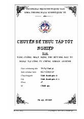 Chuyên đề Tăng cường hoạt động thu hút nhà đấu tư ngoại tại công ty chứng khoán An Bình