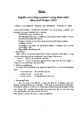 Đề tài Nghiên cứu công cụ Insert trong phần mềm Microsoft Project 2007