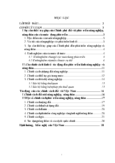 Đề tài Sự cần thiết trợ giúp của Chính phủ đối với phát triển nông nghiệp, nông thôn ở các nước đang phát triển. Những chính sách cơ bản của Chính phủ trong thúc đẩy phát triển nông nghiệp, nông thôn. Nghiên cứu tác động của các chính sách này đối với việ