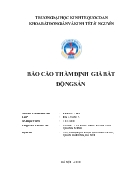 Báo cáo Thẩm định giá bất động sản