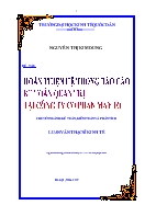 Chuyên đề Hoàn thiện hệ thống báo cáo kế toán quản trị tại công ty cổ phần may10- Garco10