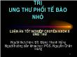 Chẩn đoán và điều trị ung thư phổi tế bào nhỏ