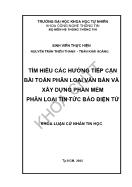 Đề tài Tìm hiểu các hướng tiếp cận bài toán phân loại văn bản và xây dựng phần mềm phân loại tin tức báo điện tử