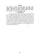 Đề tài Vận dụng lý luận về lạm phát để phân tích chích sách quản lý tiền tệ chống lạm phát của chính phủ Việt Nam .tình trạng thiểu phát hiện nay có hại gì ? giải pháp khắc phục