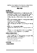 Những tác động của việc gia nhập WTO tới ngành du lịch Việt Nam
