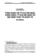 Đề tài Chính sách điều hành tỷ giá hối đoái ở Việt Nam trong bối cảnh hội nhập kinh tế quốc tế