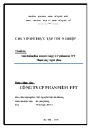 Đề tài Xuất khẩu phần mềm ở Công ty cổ phần phần mềm FPT Thực trạng và giải pháp