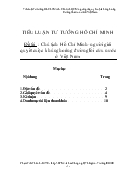 Đề tài Chủ tịch Hồ Chí Minh - Người giải quyết cuộc khủng hoảng đường lối cứu nước ở Việt Nam