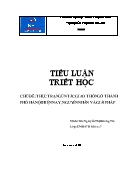 Tiểu luận Thực trạng ùn tắc giao thông ở thành phố hà nội hiện nay, nguyên nhân và giải pháp