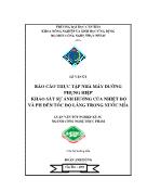 Báo cáo thực tập nhà máy đường phụng hiệp khảo sát sự ảnh hưởng của nhiệt độ và ph đến tốc độ lắng trong nước mía