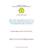 Đề tài Kế toán chi phí sản xuất và tính giá thành sản phẩm tại xí nghiệp bao bì An Giang