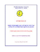 Đề tài Phân tích hiệu quả sử dụng vốn tại công ty cổ phần du lịch An Giang