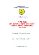 Đề tài Phân tích kết quả hoạt động kinh doanh tại nhà máy gạch ceramic An Giang