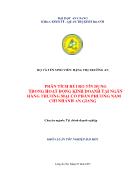 Đề tài Phân tích rủi ro tín dụng trong hoạt động kinh doanh tại ngân hàng thương mại cổ phần Phương Nam chi nhánh An Giang