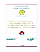 Đề tài Phân tích tình hình cho vay mua, xây dựng và sửa chữa nhà ở tại chi nhánh ngân hàng phát triển nhà đồng bằng sông cửu long tỉnh An Giang