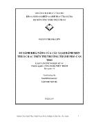 Đề tài So sánh khả năng của các lọai bánh men thuốc bắc trên thị trường thành phố Cần Thơ